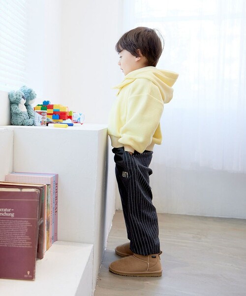 aBity select(アビティセレクト)の「ストライプ ロゴスウェットパンツ(スウェットパンツ・キッズ・グレー/ブラック・100/90/110/120)」の6枚目の写真