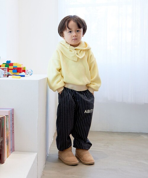 aBity select(アビティセレクト)の「ストライプ ロゴスウェットパンツ(スウェットパンツ・キッズ・グレー/ブラック・100/90/110/120)」の8枚目の写真