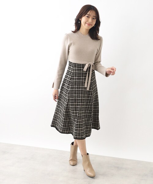 index（インデックス）の「◇≪S-LLsize≫ リブニット×チェック