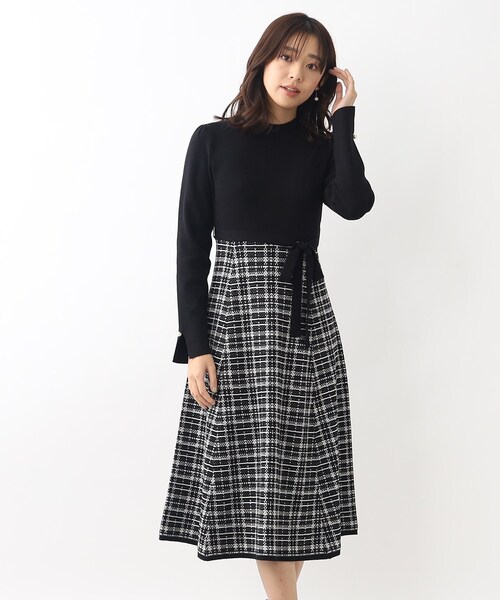 index（インデックス）の「◇≪S-LLsize≫ リブニット×チェックフレア