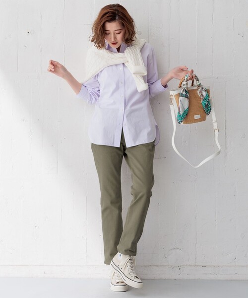 23区(ニジュウサンク)の「【Oggi4月号掲載/洗える】コットンギマ ケーブル ニット(ニット/セーター・レディース・ネイビー系/ホワイト系/ベージュ系・38)」の13枚目の写真