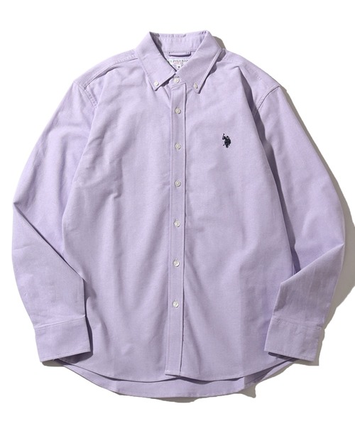 U.S. POLO ASSN.(ユーエスポロアッスン)の「【U.S. POLO ASSN./ユーエスポロアッスン】ワンポイントポニー ボタンダウン ロングスリーブシャツ(オックスフォード・デニム・ストライプ)(シャツ/ブラウス・メンズ・ホワイト/ストライプ/ライラック/インディゴブルー/ネイビー・LL/M/L)」の4枚目の写真
