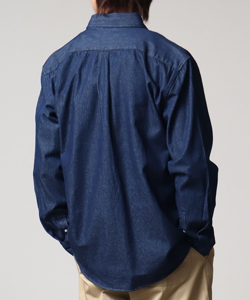 U.S. POLO ASSN.(ユーエスポロアッスン)の「【U.S. POLO ASSN./ユーエスポロアッスン】ワンポイントポニー ボタンダウン ロングスリーブシャツ(オックスフォード・デニム・ストライプ)(シャツ/ブラウス・メンズ・ホワイト/ストライプ/ライラック/インディゴブルー/ネイビー・LL/M/L)」の18枚目の写真