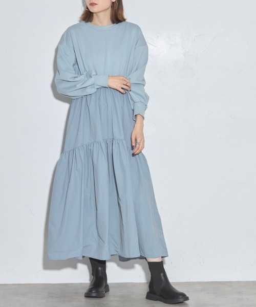 【セール】ドロストドッキングワンピース（ワンピース）｜leimn（レイムン）