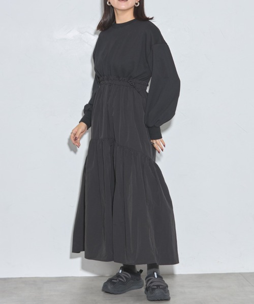 【セール】ドロストドッキングワンピース（ワンピース）｜leimn（レイムン）