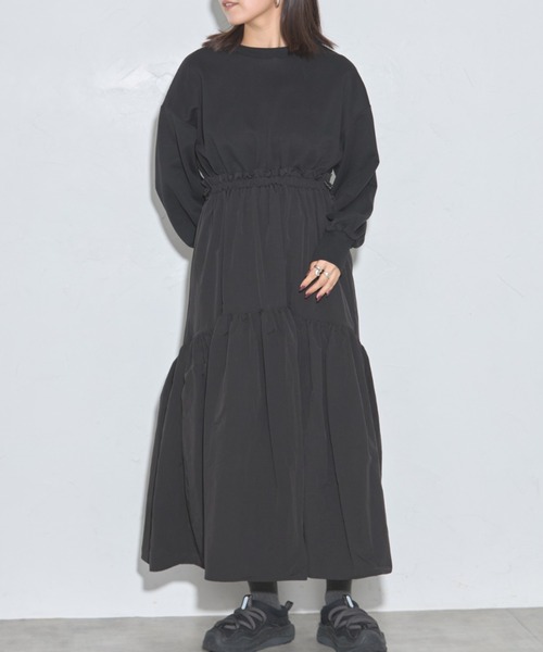 【セール】ドロストドッキングワンピース（ワンピース）｜leimn（レイムン）