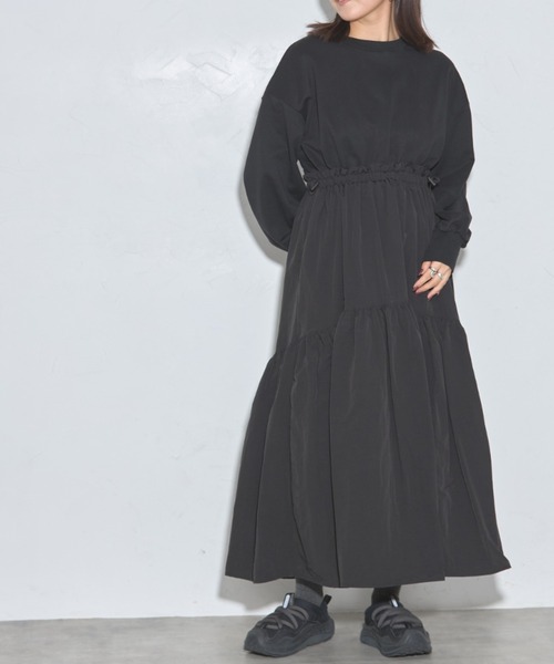 【セール】ドロストドッキングワンピース（ワンピース）｜leimn（レイムン）