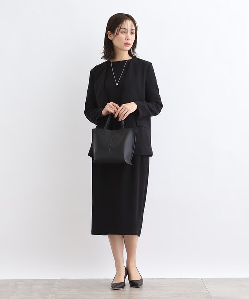 INDIVI（インディヴィ）の「◆【合皮／2WAY／ショルダー付き】バイカラーバッグ（ハンドバッグ・レディース・ブルー系9/ブラック系4/ベージュ系4・00）」の16枚目の写真