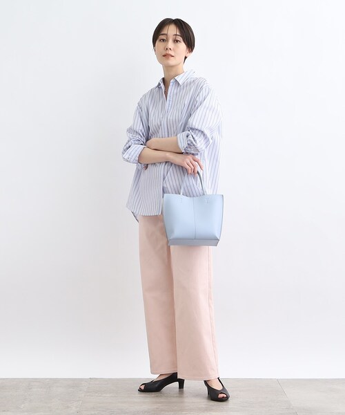 INDIVI（インディヴィ）の「◆【合皮／2WAY／ショルダー付き】バイカラーバッグ（ハンドバッグ・レディース・ブルー系9/ブラック系4/ベージュ系4・00）」の18枚目の写真