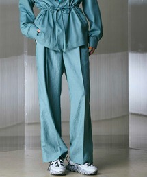 《UNISEX》Calendering Triacetate One-Tuck Wide Pants/シレー加工トリアセテートワンタックワイドパンツ【MAISON SPECIAL/メゾンスペシャル】■セットアップ対応■