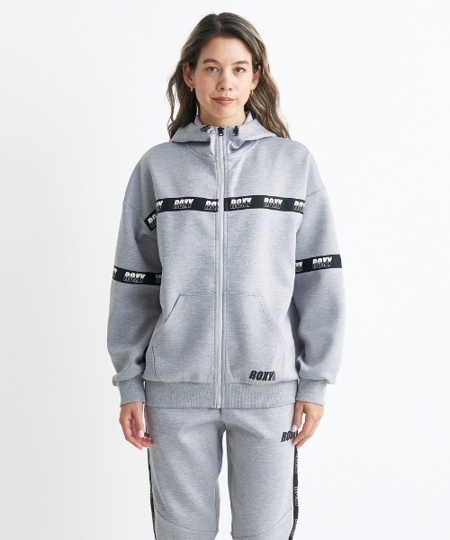 ROXY(ロキシー)の「MY WAY ZIP HOODIE/ロキシー速乾UVカット付きドルマンスリーブジップフーディ(スウェット・レディース・ホワイト/ブラック/グレー・LARGE/MEDIUM/SMALL)」の1枚目の写真
