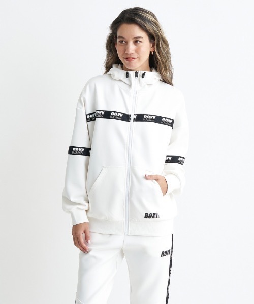 ROXY(ロキシー)の「MY WAY ZIP HOODIE/ロキシー速乾UVカット付きドルマンスリーブジップフーディ(スウェット・レディース・ホワイト/ブラック/グレー・LARGE/MEDIUM/SMALL)」の2枚目の写真