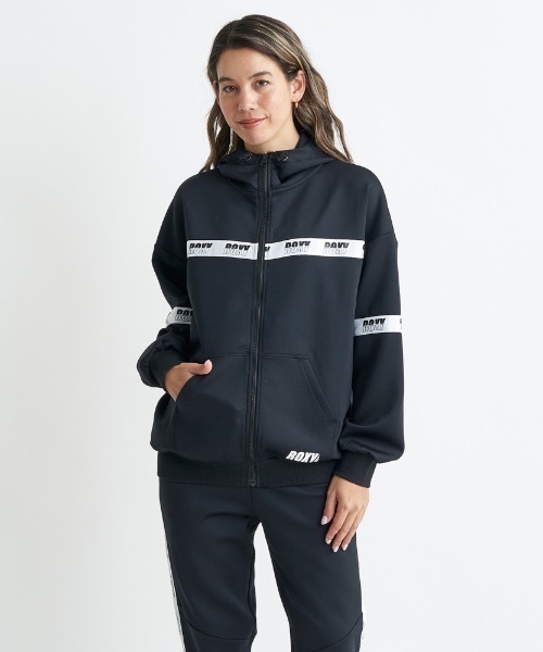 ROXY(ロキシー)の「MY WAY ZIP HOODIE/ロキシー速乾UVカット付きドルマンスリーブジップフーディ(スウェット・レディース・ホワイト/ブラック/グレー・LARGE/MEDIUM/SMALL)」の8枚目の写真
