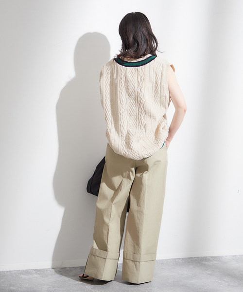 journal standard L'essage(ジャーナルスタンダードレサージュ)の「《別注》【ILL ONE EIGHTY/イル ワンエイティ】TILDEN VEST:ベスト(ベスト・レディース・ブラック/グリーン・MEDIUM)」の10枚目の写真