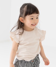 chil2 | コットン100％ 無地フリルTシャツ(Tシャツ/カットソー)
