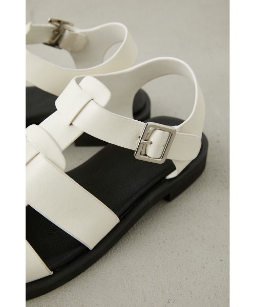 crie conforto（クリーコンフォルト）の「フラットグルカサンダル（サンダル・レディース・ホワイト/ブラック・SMALL/MEDIUM/LARGE/LL）」の7枚目の写真