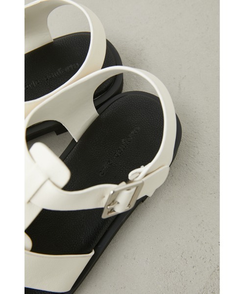 crie conforto（クリーコンフォルト）の「フラットグルカサンダル（サンダル・レディース・ホワイト/ブラック・SMALL/MEDIUM/LARGE/LL）」の9枚目の写真