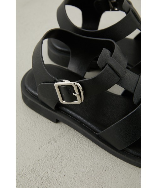 crie conforto（クリーコンフォルト）の「フラットグルカサンダル（サンダル・レディース・ホワイト/ブラック・SMALL/MEDIUM/LARGE/LL）」の14枚目の写真