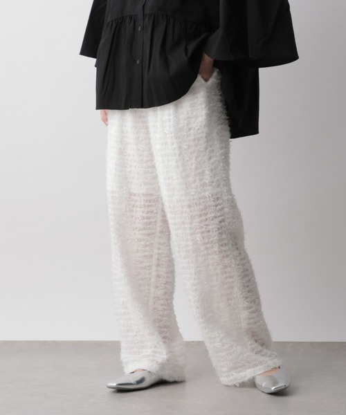 LOWRYS FARM（ローリーズファーム）の「カットジャガードパンツ 104040（その他パンツ・レディース・ホワイト/ブラック・FREE）」の16枚目の写真