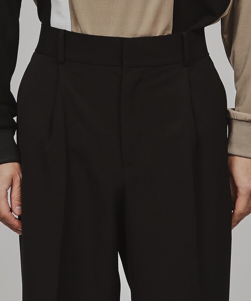 tk.TAKEO KIKUCHI（ティーケータケオキクチ）の「◆ワイドフレアパンツ（その他パンツ・メンズ・オフホワイト/ブラック・02/03）」の7枚目の写真