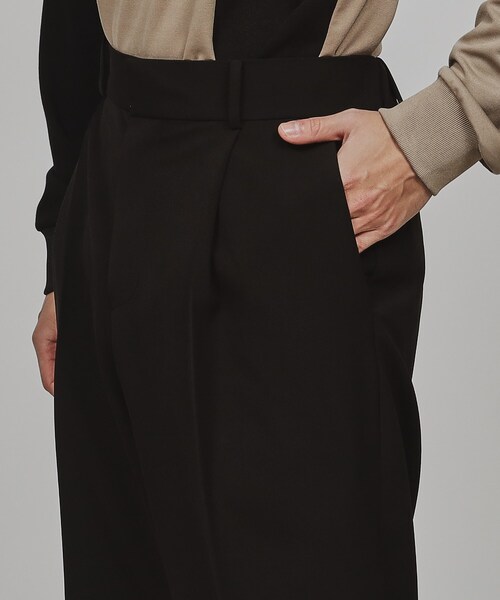 tk.TAKEO KIKUCHI（ティーケータケオキクチ）の「◆ワイドフレアパンツ（その他パンツ・メンズ・オフホワイト/ブラック・02/03）」の9枚目の写真