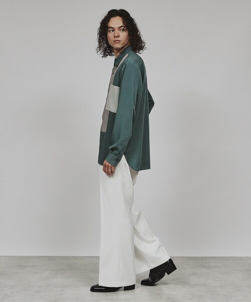 tk.TAKEO KIKUCHI（ティーケータケオキクチ）の「◆ワイドフレアパンツ（その他パンツ・メンズ・オフホワイト/ブラック・02/03）」の14枚目の写真