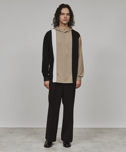 tk.TAKEO KIKUCHI（ティーケータケオキクチ）の「◆ワイドフレアパンツ（その他パンツ・メンズ・オフホワイト/ブラック・02/03）」の17枚目の写真