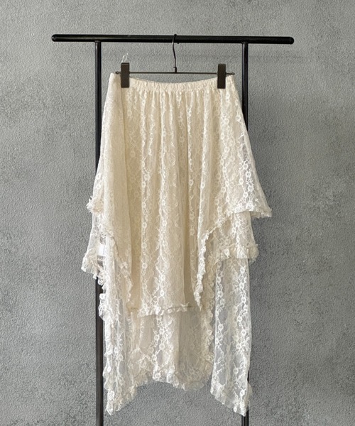 Y2K SYNAPSE FACTORY（ワイツーケー シナプスファクトリー）の「レースイレギュラーカットスカート（スカート・レディース・アイボリー・FREE）」の19枚目の写真