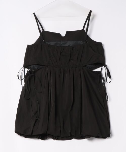 marun(マルン)の「<大きいサイズ> サイドオープンミニキャミソールワンピース marun(ワンピース・レディース・ホワイト×ブラック/ブラック・L/LL/3L/4L/5L)」の4枚目の写真