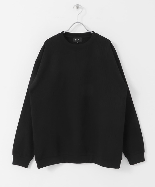 EKAL（エカル）の「『吸水速乾/UVカット』AIRFLEXワッフルロングスリーブTシャツ（Tシャツ/カットソー・メンズ・ブラック/ホワイト・LARGE/MEDIUM）」の16枚目の写真