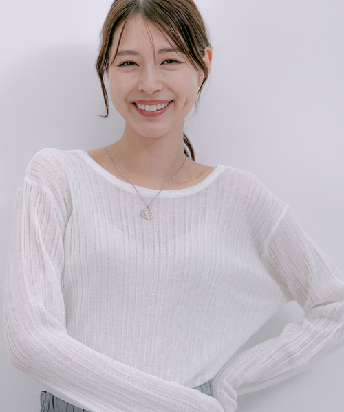 Jayro(ジャイロ)の「スパンコール付きランダムリブニット(ニット/セーター・レディース・ブラック/ホワイト系その他5/ブルー/ホワイト系その他/グリーン・M)」の20枚目の写真