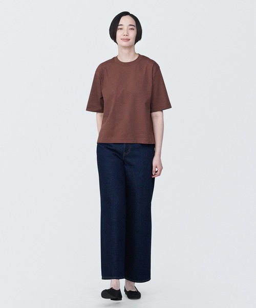 無印良品(ムジルシリョウヒン)の「婦人 涼感UVカットワイド半袖Tシャツ(Tシャツ/カットソー・レディース・イエロー/ホワイト/ライトグレー/ブラウン/ブルー・S/M/XL/L/XS)」の21枚目の写真