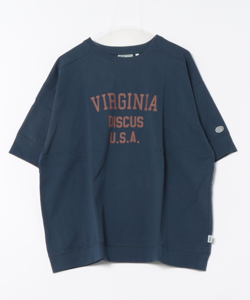 DISCUS(ディスカス)の「【DISCUS/ディスカス】 ヘビーウェイト オーバーサイズ カレッジプリントTシャツ(Tシャツ/カットソー・レディース・エメラルド/オフホワイト/スミクロ/イエロー/ネイビー/レッド・MEDIUM)」の5枚目の写真