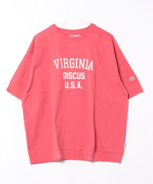 DISCUS(ディスカス)の「【DISCUS/ディスカス】 ヘビーウェイト オーバーサイズ カレッジプリントTシャツ(Tシャツ/カットソー・レディース・エメラルド/オフホワイト/スミクロ/イエロー/ネイビー/レッド・MEDIUM)」の6枚目の写真