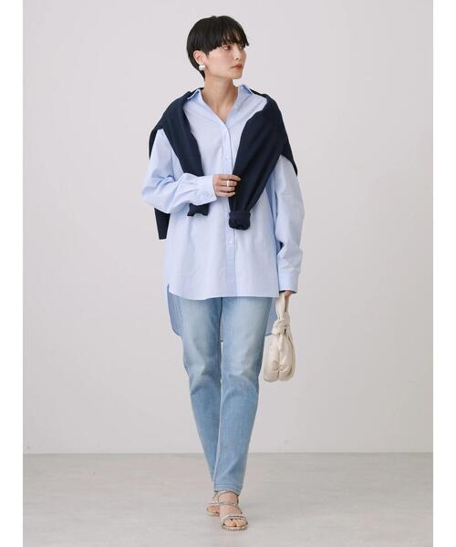 AMERICAN HOLIC(アメリカンホリック)の「UVカット加工バックタックシャツチュニック(シャツ/ブラウス・レディース・サックスブルー系3/グリーン系その他3/ピンク/オフホワイト/サックスブルー・M/L)」の11枚目の写真