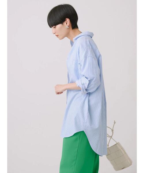 AMERICAN HOLIC(アメリカンホリック)の「UVカット加工バックタックシャツチュニック(シャツ/ブラウス・レディース・サックスブルー系3/グリーン系その他3/ピンク/オフホワイト/サックスブルー・M/L)」の14枚目の写真