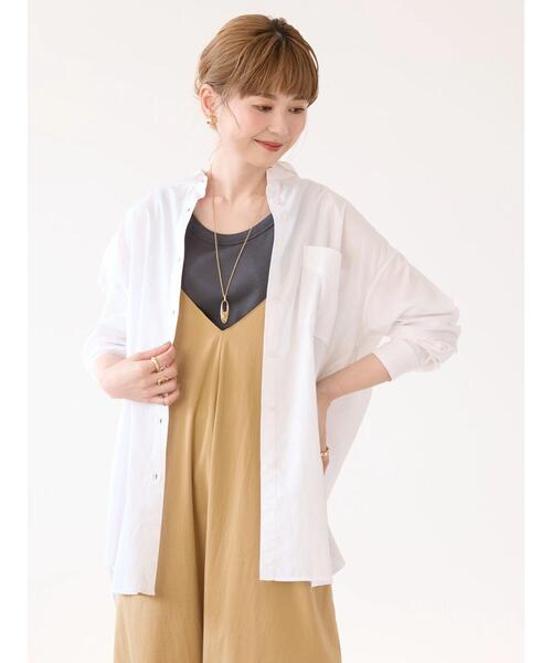 AMERICAN HOLIC(アメリカンホリック)の「UVカット加工バックタックシャツチュニック(シャツ/ブラウス・レディース・サックスブルー系3/グリーン系その他3/ピンク/オフホワイト/サックスブルー・M/L)」の17枚目の写真