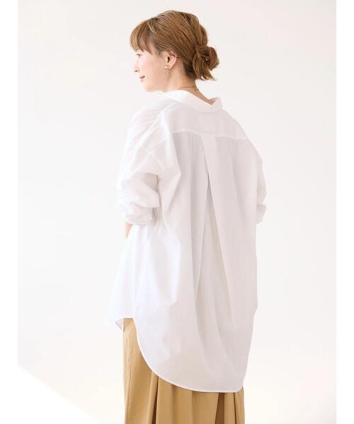 AMERICAN HOLIC(アメリカンホリック)の「UVカット加工バックタックシャツチュニック(シャツ/ブラウス・レディース・サックスブルー系3/グリーン系その他3/ピンク/オフホワイト/サックスブルー・M/L)」の19枚目の写真