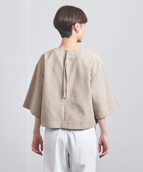 美品☆ユナイテッドアローズ　リネン100% 大人スキッパー ゆったりブラウス BEAUTY&YOUTH UNITED ARROWS｜コットンリネン スキッパー