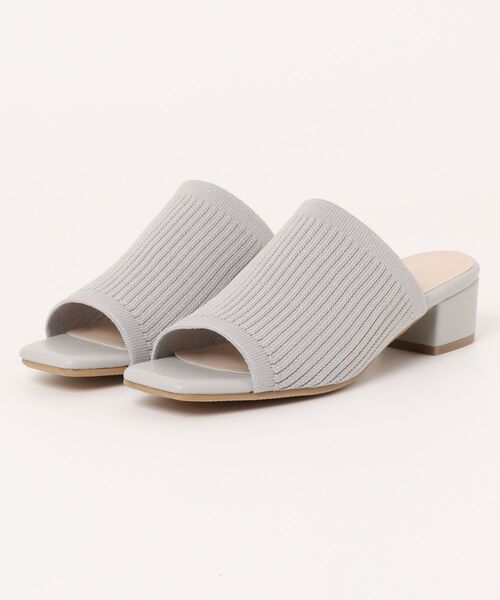 a.v.v（アーヴェヴェ）の「a.v.v / ストレッチ ニットミュール（サンダル・レディース・ベージュ/アイボリー/ブラック/ブラック系その他/シルバー・M/LL/L/S）」の5枚目の写真