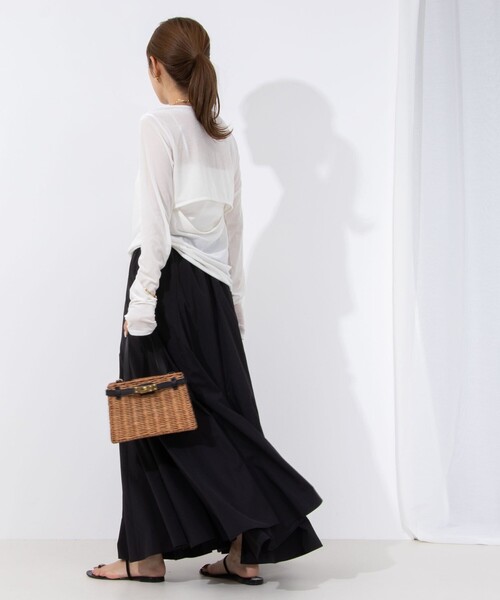 NOLLEY’S（ノーリーズ）の「ヴィンテージタフタマチ入りマキシスカート（スカート・レディース・ホワイト/ベージュ/ブラック・1/2）」の16枚目の写真