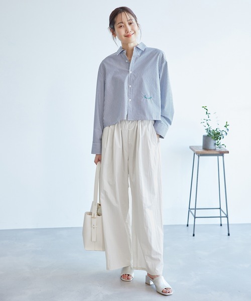 ROPE' PICNIC（ロペピクニック）の「ウエストドロストコードイージーパンツ（その他パンツ・レディース・チャコールグレー/ピンク/ベージュ系その他・38/36/T38）」の4枚目の写真