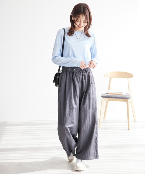 ROPE' PICNIC（ロペピクニック）の「ウエストドロストコードイージーパンツ（その他パンツ・レディース・チャコールグレー/ピンク/ベージュ系その他・38/36/T38）」の12枚目の写真