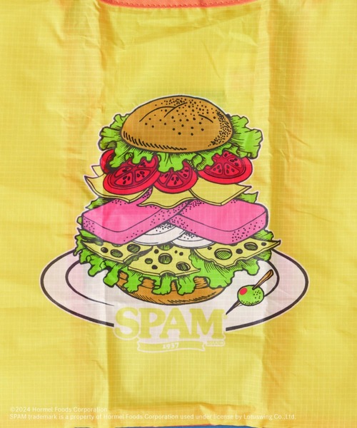 BIRTHDAY BAR(バースデイバー)の「【SPAM(R)BRAND スパム】 リップストップエコバッグ(エコバッグ/サブバッグ・レディース・ホワイト/イエロー・0)」の6枚目の写真
