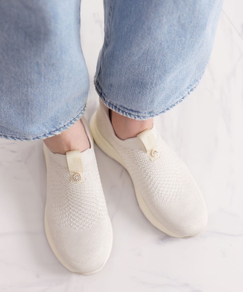 撥水加工】ニットスニーカー（スリッポン）｜+diana（プラスダイアナ