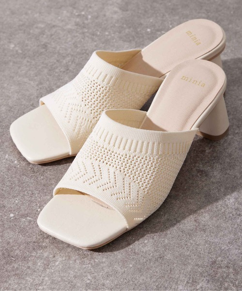 Chez toi（シェトワ）の「柄編みニットミュール（サンダル・レディース・ブラック/ブラウン/アイボリー・S/M/L）」の8枚目の写真