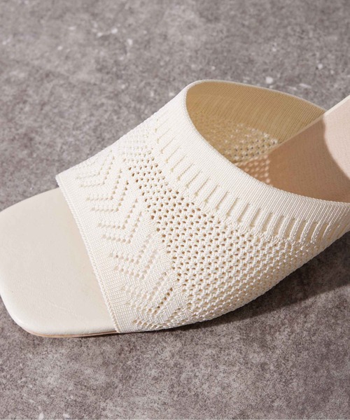 Chez toi（シェトワ）の「柄編みニットミュール（サンダル・レディース・ブラック/ブラウン/アイボリー・S/M/L）」の9枚目の写真