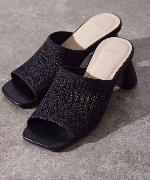 Chez toi（シェトワ）の「柄編みニットミュール（サンダル・レディース・ブラック/ブラウン/アイボリー・S/M/L）」の15枚目の写真