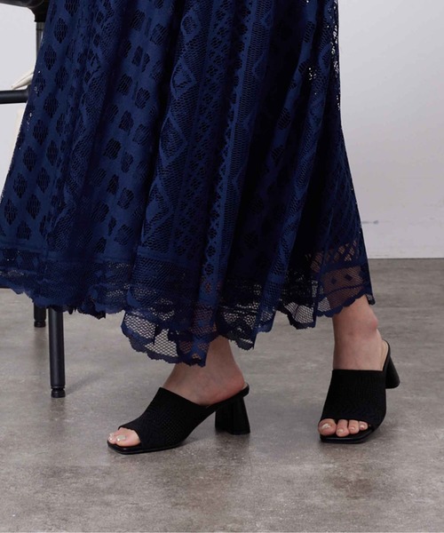 Chez toi（シェトワ）の「柄編みニットミュール（サンダル・レディース・ブラック/ブラウン/アイボリー・S/M/L）」の16枚目の写真