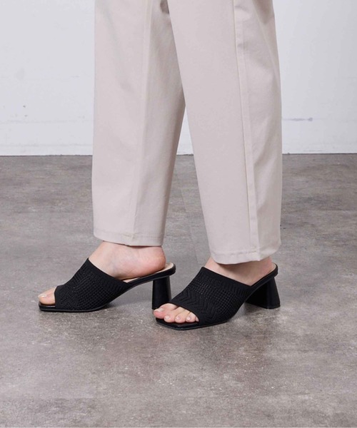Chez toi（シェトワ）の「柄編みニットミュール（サンダル・レディース・ブラック/ブラウン/アイボリー・S/M/L）」の18枚目の写真